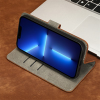 Étui portefeuille avec béquille pour S25 Ultra avec dragonne en PU+TPU