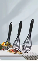 Batteur à œufs portable en silicone, résistant aux rayures, écologique, lavable au lave-vaisselle, lavage à la main uniquement, résistant à la chaleur, cuisson au four