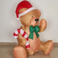 Décorations de Noël en plein air Gonflables de cour Blow up Xmas Large Holiday Lawn Decor 6FT Tall Gonflable Teddy Bear