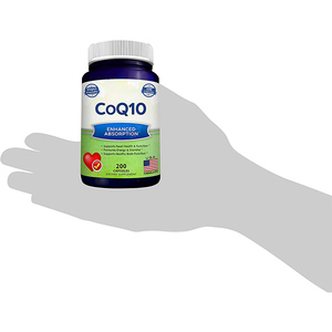 Cápsulas de coenzima <span class=keywords><strong>Q10</strong></span> de <span class=keywords><strong>200mg</strong></span>, etiqueta privada, con vaso y vitamina E, producción de energía celular - Product Image 1
