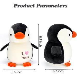 Bien cosido algodón relleno empalme colores lindo bordado realista <span class=keywords><strong>pingüino</strong></span> gordo dormir abrazando juguetes de peluche promocionales <span class=keywords><strong>pingüino</strong></span> - Product Image 2