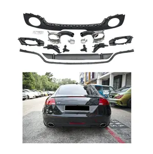 Bagian Otomotif TTRS Gaya Bumper Belakang Bibir untuk 2008-2014 Audi TT MK2 8J Upgrade AUDI TTRS Diffuser Belakang