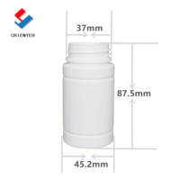Récipient pharmaceutique de bouteille en plastique HDPE blanc de 100ml du fabricant pour la pilule de capsule avec le chapeau résistant d'enfants
