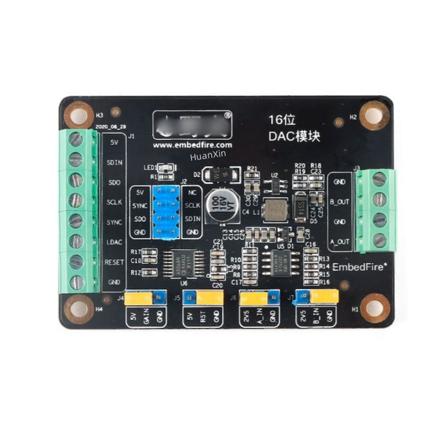 YEHUO/AD5689 16-bit High Precision DAC Module Dual Channel -10~10V Digital to Analog Conversion Module