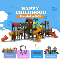 Grande toboggan en plastique au design unique, jeux pour enfants de parc d'attractions et équipements de jeux d'extérieur