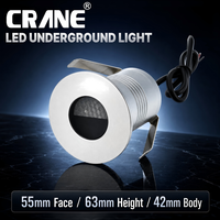 CRANE Projecteur LED encastré pour extérieur, texture légère, 3W, basse tension, pour aménagement paysager, sol en béton, lampe encastrée pour allée
