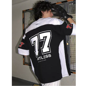 เสื้อบาสเก็ตบอลผ้าโพลีเอสเตอร์ระบายอากาศได้ดีตรวจสอบ100% เหมาะสำหรับทุกฤดูกาล220กรัมด้วยการพิมพ์3D อัตโนมัติ - Product Image 4