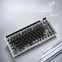 Clavier mécanique gaming en alliage d'aluminium MTC75 [Clavier personnalisé 75 touches] avec bouton rotatif et touches PC pour intégration verticale/Creator