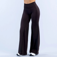 Pantalons de yoga micro-évasés à haute élasticité pour femmes, taille haute, effet push-up, évacuation de l'humidité, leggings de sport pour la salle de sport