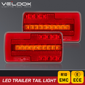Feux arrière de remorque rectangulaires à LED homologués ECE 12V/24V, lampes combinées universelles avec indicateur de <span class=keywords><strong>position</strong></span> de frein - Product Image 2