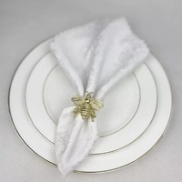 Anneaux de serviette en or pour la mise en place de la table, anneau de serviette