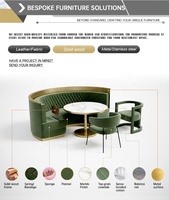 Meubles commerciaux classiques, chaises et tables de restaurant, design de café occidental, banquette d'angle simple, combinaison de canapé
