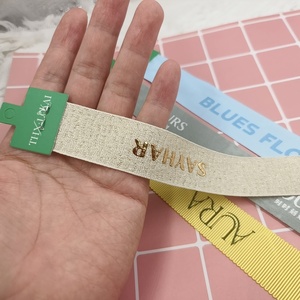 Expensive <b>Ribbon</b> customized Luxury 3D gold stamping logo Soft WIth Logo Gift Birthday Xmas Party Event <b>Decoration</b> <b>Ribbons</b> - Product Image 5