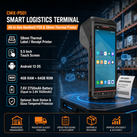 CMX-P501 PDA Industrial Inteligente Android con Pantalla Táctil de 5.5 Pulgadas para Logística, con Impresora de Etiquetas y Escáner de Códigos QR