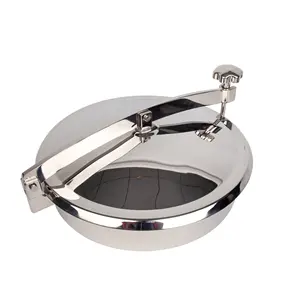 Sanitation Stainless Steel SS316L SS304 Manhole Round Outward Manhole Cover Without Pressure and Stainless Steel Handle