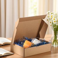 Prix usine personnalisé expédition boîte d'emballage carton cadeau Mailer Kraft ondulé pliable emballage boîtes en papier