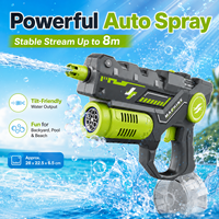 KB1397 2-in-1 Elektrische Seifenblasen-Wasserpistole mit LED-Licht 450ML Tank Kinder Sommer Outdoor-Spielzeug Wasserpistole für den Außenbereich