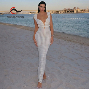 Buy Beach Dinner Dress Mesh Embroidery Design | Alibaba.com
