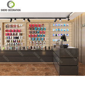 ชั้นวางอุปกรณ์เสริมโทรศัพท์มือถือ เฟอร์นิเจอร์สำหรับร้านโทรศัพท์มือถือ เคาน์เตอร์ซ่อมโทรศัพท์มือถือ ตู้โชว์สินค้า - Product Image 1