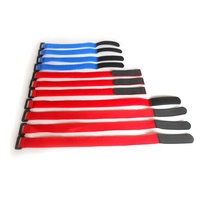 Sangles de câbles auto-agrippantes sur mesure en gros, sangles réglables pour vélos, sangles à boucle, logo personnalisé, ruban conforme RoHS