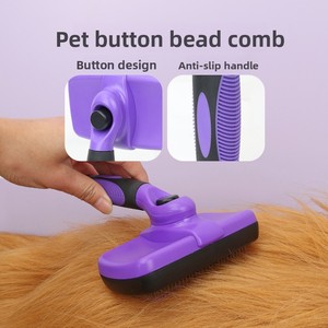 Ensemble de 9 peignes de toilettage pour animaux de compagnie en plastique 2026 avec ciseaux, aiguille et peignes roulés, sac de rangement facile à transporter pour chiens et chats - Product Image 3