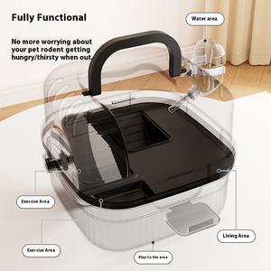 Casa portatile per criceti a doppio strato Extra Large Villa di lusso in oro gabbia per criceti in acrilico per animali piccoli forniture Extra Large - Product Image 3