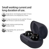 Aides auditives LingDong TWS rechargeables avec batterie Li-on, paire avec étui de charge, taille mini et son clair pour les seniors