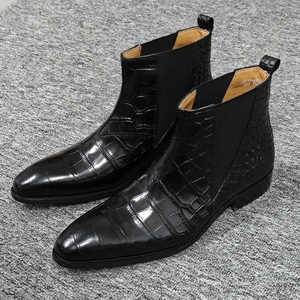 <span class=keywords><strong>Stivali</strong></span> <span class=keywords><strong>Chelsea</strong></span> Classici di Lusso Personalizzati per <span class=keywords><strong>Uomo</strong></span>, Stivaletti alla Moda con Fibbia, Nero e Marrone, in Vera <span class=keywords><strong>Pelle</strong></span>, Calzature Eleganti a Gambale Alto - Product Image 3