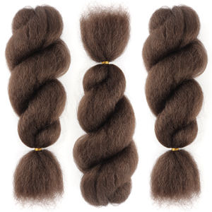 Orientfashion Trecce Crochet Kinky Straight Vixen 26 Pollici, Capelli Crochet Vixen Nero Naturale, Estensioni di Capelli in Fibre Sintetiche - Product Image 4