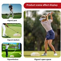 Tapis de Simulation de Golf Transfrontalier pour Bunker, Tapis d'Entraînement de Swing et de Précision, Matériau Gazon, Taille 40x30cm