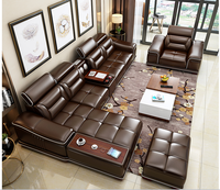 Ensemble de canapés sectionnels au design nordique 2025 avec fauteuil inclinable électrique et haut-parleur Bluetooth |   Meubles en forme de L pour salon de villa avec massage