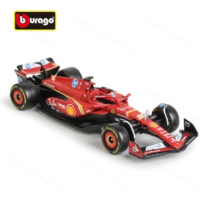 Bburago 1:43 Ferrari 2024 yarış SF24 formülü bir yarış döküm araçlar modeli oyuncak arabalar