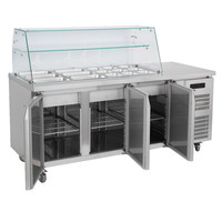 Nouvelle table à froid pour buffet, comptoir de préparation de salades, réfrigérateur à salades, vitrine réfrigérée, bar à salades