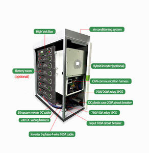 Cung cấp cho chính mình 15kVA 200kwh Pin điện áp cao deye 3 giai đoạn lai Inverter 100kwh Pin 50kw năng lượng mặt trời hệ thống điện - Product Image 2