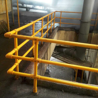 Barandilla de Seguridad de Fibra de Vidrio FRP, Barrera de Seguridad GRP para Plantas Químicas, Centrales Eléctricas, Tratamiento de Agua y Pasarelas Industriales