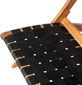 ทุกสภาพอากาศในร่มกลางแจ้งไม้ต่ำ <span class=keywords><strong>Slung</strong></span> พกพาที่นั่งทอ Webbing เก้าอี้พับ - Product Image 4