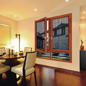 Fenêtre à battant en aluminium noir, best-seller au Nigeria, avec barres anti-effraction, double vitrage et moustiquaire, idéale pour les villas - Product Image 3