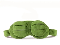 Masque de sommeil en peluche douce Masque pour les yeux grenouille triste de voyage Rembourré Aide au repos Masque pour les yeux 3D Bandeau pour les yeux Enfant Adulte Patch pour les yeux Relax Massager