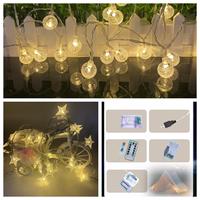 Guirnalda de Luces LED Impermeable IP67 de PVC SMD3030 120LED/m, Guirnalda de Luces de Estrella Lunar para Decoración de Interiores, Bodas, Fiestas, Ramadán, Habitaciones, Regulable