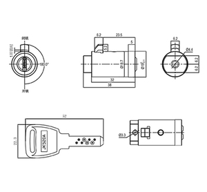 Máquina Expendedora Automática, Terminal de Autoservicio, Aleación de Zinc, Cromo Brillante, Seguridad Antirrobo, Cerradura con Manija en T JK520 de 3/4 Pulgadas, ROHS - Product Image 3