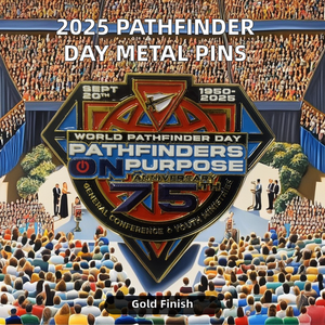 Dia Mundial do Explorador 2025: Pins Adventistas de Metal em Estoque – Fundição em Ferro e Zinco, Banhados a Ouro, Impressão 3D Personalizada e Técnica de Esmalte - Product Image 2