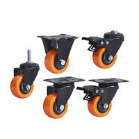 Roue d'or de PVC de roulette de diamant de meubles lourds/légers avec 4 styles