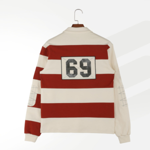 Camicie <span class=keywords><strong>Polo</strong></span> a Maniche Lunghe da Uomo in Tessuto Waffle con Stampa Applicata, Stile Streetwear e Casual - Product Image 2