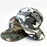 Casquettes Snapback Camouflage Personnalisées avec Broderie, Casquette de Baseball Camo Personnalisée 6 Panneaux 3D en Relief, Vente en Gros