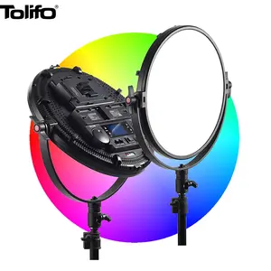 Tolifo R-S60RGB LED Mềm Studio Nhiếp Ảnh Vòng Bảng Điều Chỉnh RGB LED Video Ánh Sáng Hỗ Trợ Dmx512 20 Hiệu ứng Cảnh nhị sắc 2700-10000K