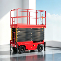 Plateforme élévatrice mobile à ciseaux de fabrication chinoise, plateforme de travail hydraulique surélevée pour le nettoyage des bâtiments et les opérations en haute altitude