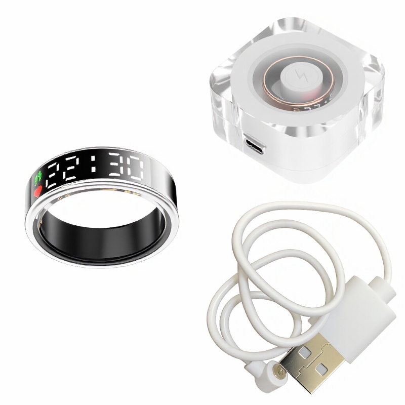 Argent + Câble de charge magnétique + Chargeur