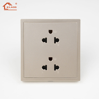 Interrupteurs muraux doubles 86, 16A 220-250V, approuvés CE/IEC/SASO/COC, avec cadre en cuivre phosphoreux et port USB Type C, installation facile