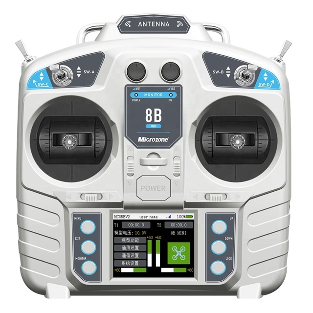 Microzone MC8B MINI 2.4g 8ch RC Transmitter W/ MC8RE-V2 Receiver Radio System for RC Aircraft Fixed-wing Helicopter Uav Car Boat