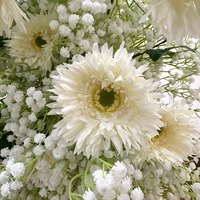 Bunga Mawar Babys-breath Berbentuk Lengkung dengan Rangka Besi Sutra, Buatan Tangan, untuk Pernikahan, Festival, Luar Ruangan, Komersial, Bunga Artifisial
